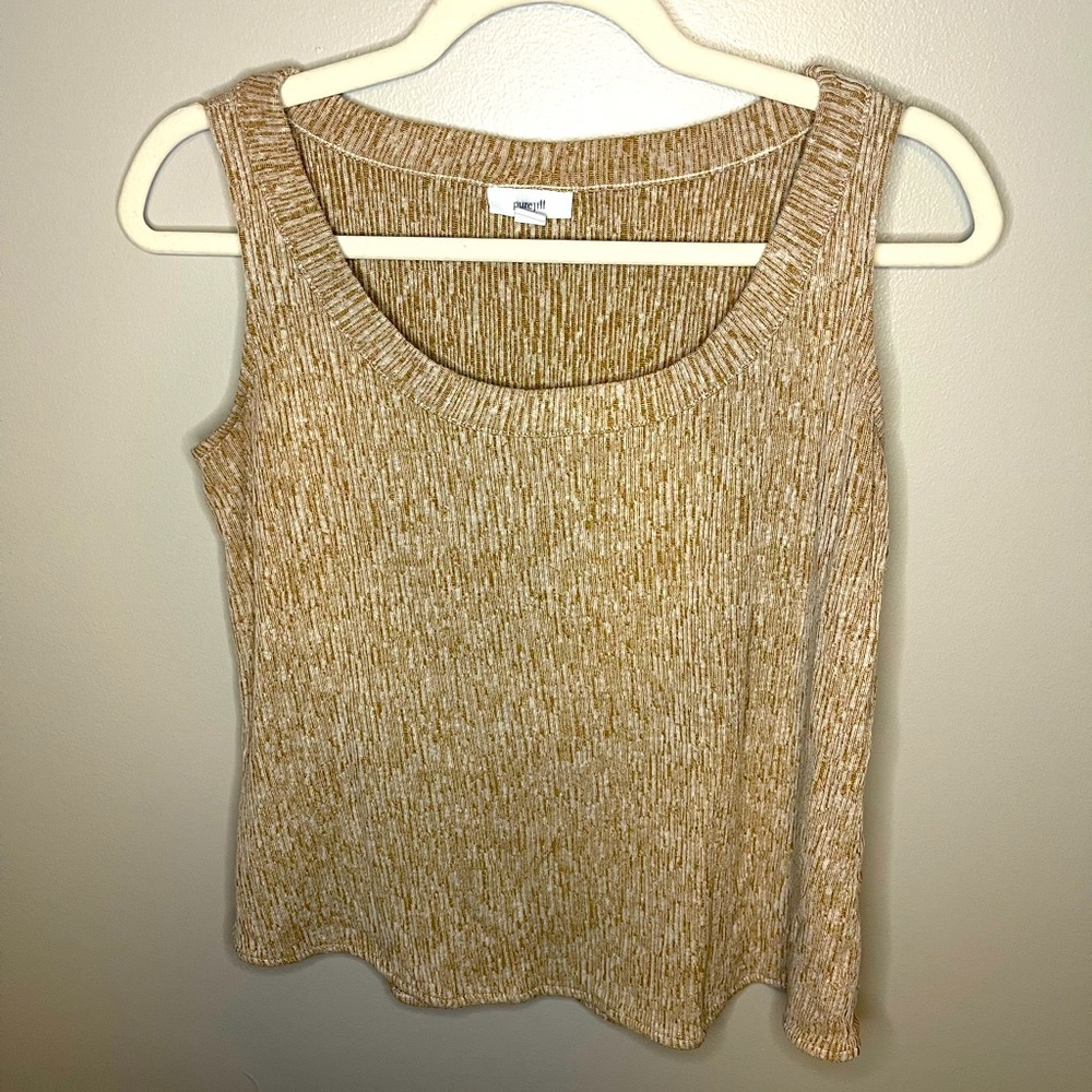 Gold/White Petite “Pure Jill” Tank Top ✨